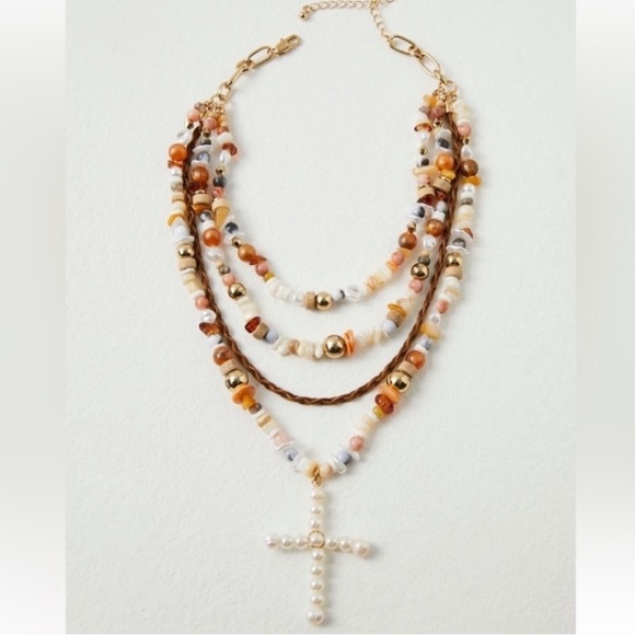 Free People Dream of Me Layered Statement Necklace NWT - Picture 4 of 4